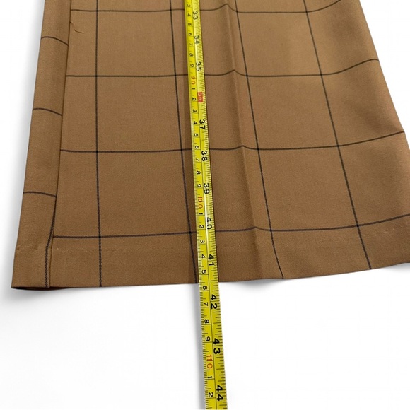 Anthropologie Slacks Bailey 44 Tan Plaid Wide Leg Dress Pants Size Small - Picture 6 of 7